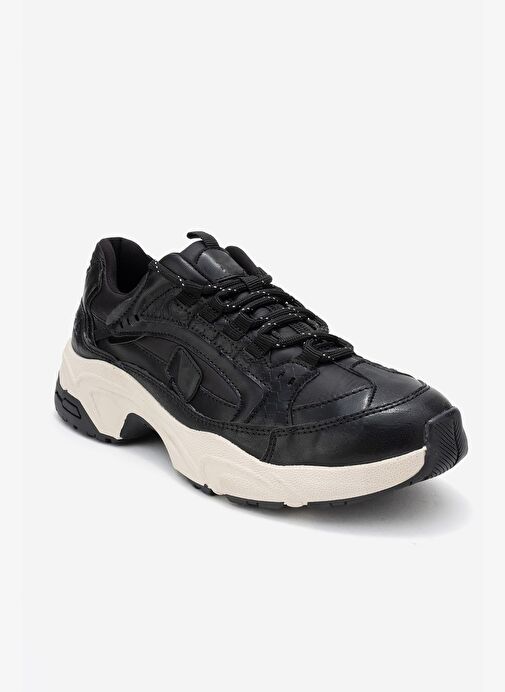 LETTY Siyah Baskı Scuba Kadın Spor Ayakkabı - Görsel 4