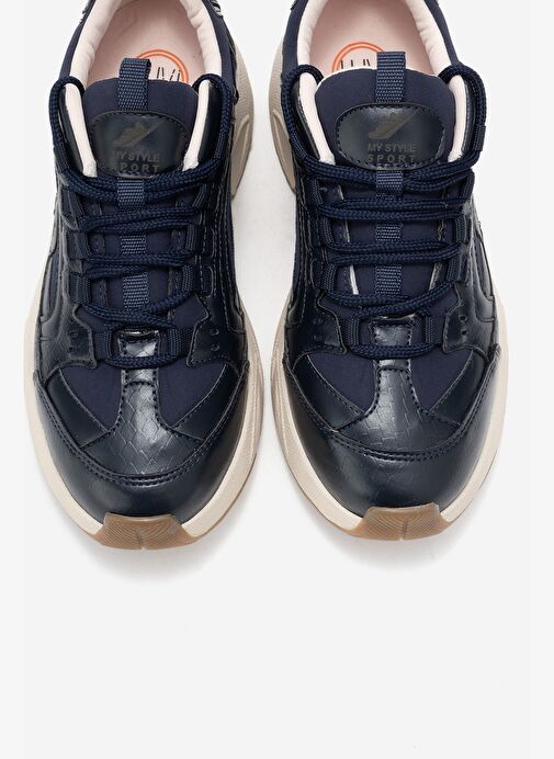 LETTY Lacivert Baskı Scuba Kadın Spor Ayakkabı - Görsel 3