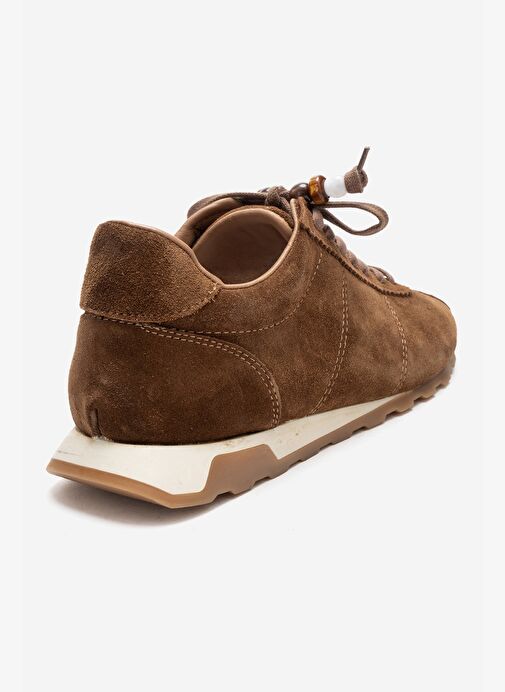 Luvi Shoes Luvi Shoes BREA Taba Süet Hakiki Deri Boncuklu Kadın Günlük Sneaker | Boyner Taba Süet - 6. görsel