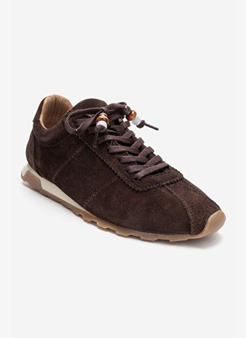 Luvi Shoes Luvi Shoes Belirsiz BREA Kahverengi Süet Hakiki Deri Boncuklu Kadın Günlük Sneaker | Boyner Belirsiz - 4. görsel