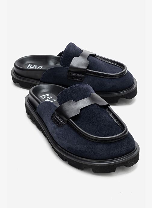 Luvi Shoes Luvi Shoes Belirsiz VELA Lacivert Süet Hakiki Deri Kadın Terlik Boyner'de! Belirsiz - 2. görsel