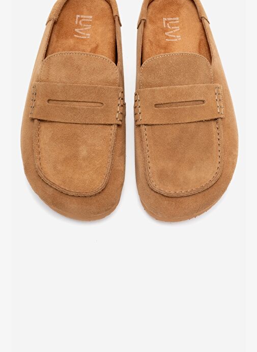 PRIVA Toprak Süet Hakiki Deri Kadın Terlik - Görsel 3