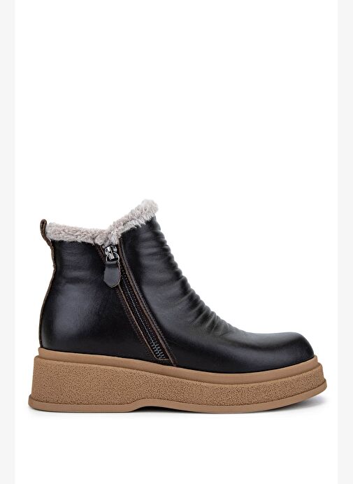 Tamer Tanca Kadın Hakiki Deri Kahverengi Casual Bot - Görsel 2