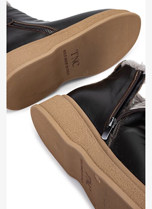 Tamer Tanca Kadın Hakiki Deri Kahverengi Casual Bot - Görsel 4