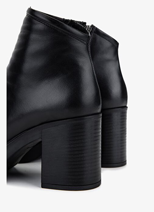 Valmenti Kadın Hakiki Deri Siyah Topuklu Bot - Görsel 5