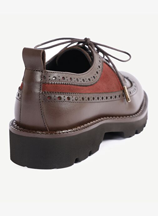 Yargıcı Kahverengi-Bordo Kadın Klasik Ayakkabı 23KKAY4451X - Görsel 5