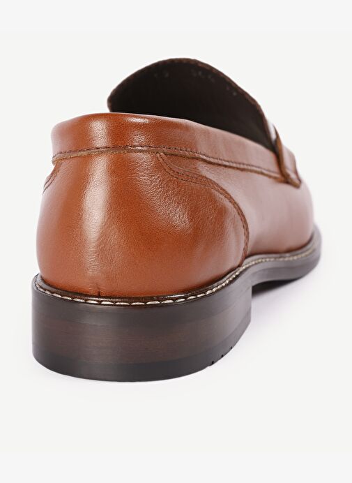 Yargıcı Kahverengi-Beyaz Kadın Deri Loafer 23KKAY4471X - Görsel 5