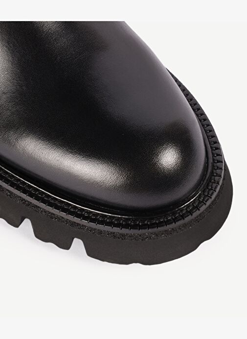 Yargıcı Yargıcı Haki KUMAŞ DETAYLI DERİ UZUN BOT | Boyner Haki - 4. görsel