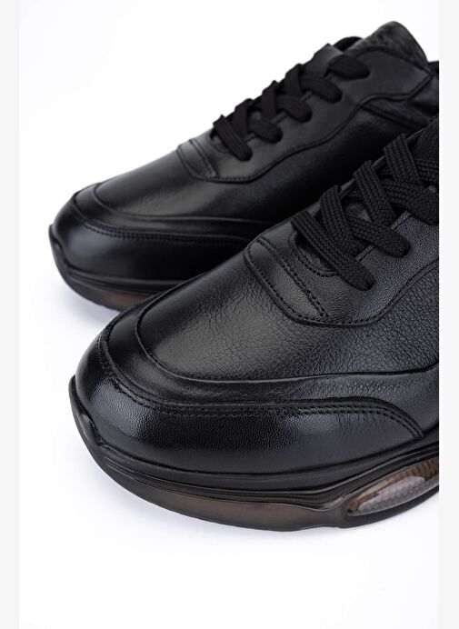 Tamer Tanca Erkek Siyah Deri Sneakers & Spor Ayakkabı - Görsel 4