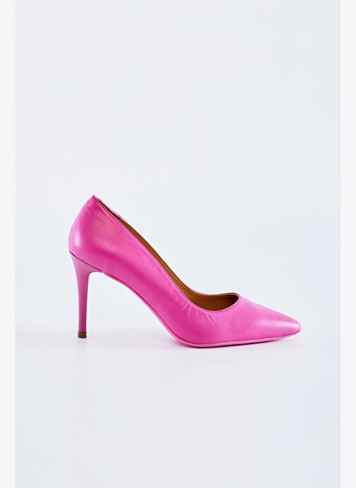 Valmenti Kadın Hakiki Deri Pembe Topuklu Ayakkabı - Görsel 2