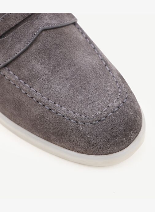 Yargıcı Haki Kadın Süet Loafer 24KKAY4011X - Görsel 3