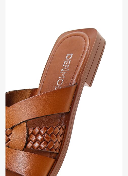 Derimod Derimod Kadın Taba Deri Terlik 24SFD330118 Boyner'de! Taba - 8. görsel