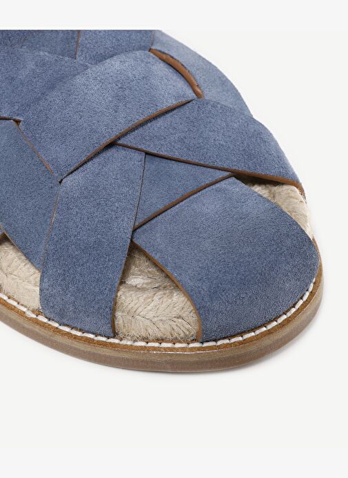 Yargıcı Lacivert Kadın Süet Sandalet 24YKAY4590X - Görsel 3