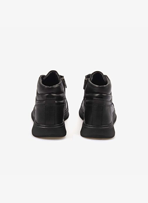 Kemal Tanca Hakiki Deri Kauçuk Taban Siyah Erkek Günlük Bot 1860 - Görsel 5