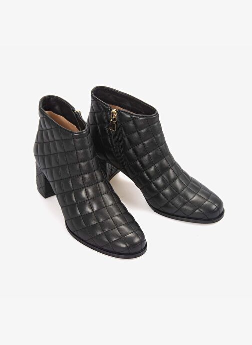 Mocassini Hakiki Deri Kadın Kapitone Bot 9209-22 - Görsel 4