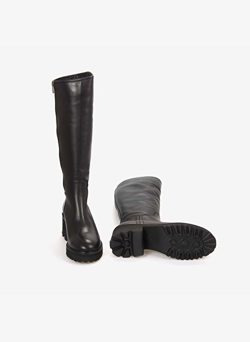 Rouge Kadın Hakiki Deri Siyah Günlük Çizme EVS5032 - Görsel 6