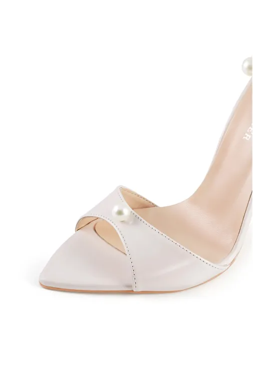 Lagertha İnci Detaylı Topuklu Ayakkabı - Görsel 4