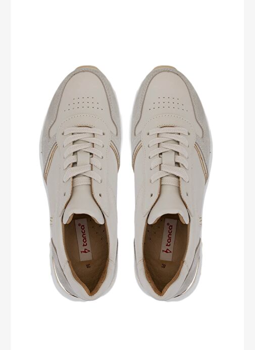 Tamer Tanca Kadın Hakiki Deri Bej Süet Sneakers & Spor Ayakkabı - Görsel 6