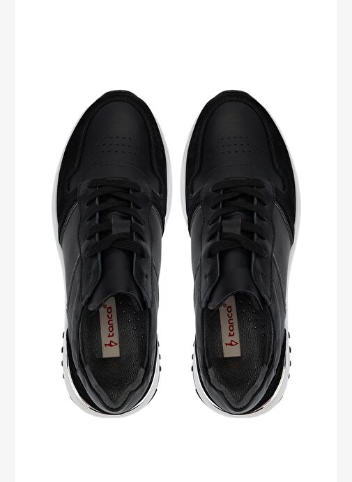 Tamer Tanca Kadın Hakiki Deri Siyah Süet Sneakers & Spor Ayakkabı - Görsel 6