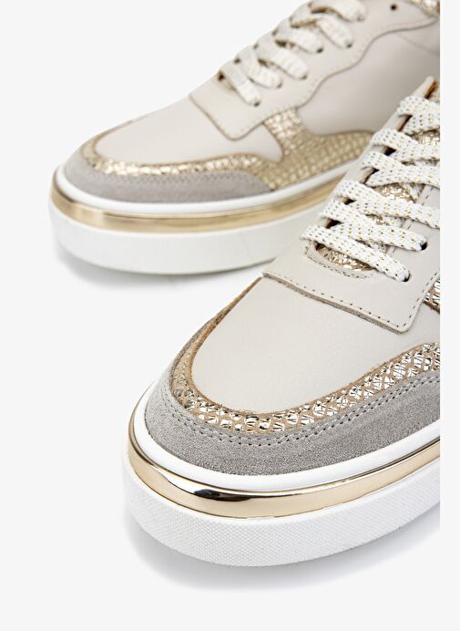 Valmenti Kadın Hakiki Deri Bej Sneakers & Spor Ayakkabı - Görsel 4