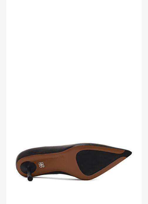 Kadın Siyah İnce Topuklu Deri Stiletto 25AFD100718 - Görsel 6