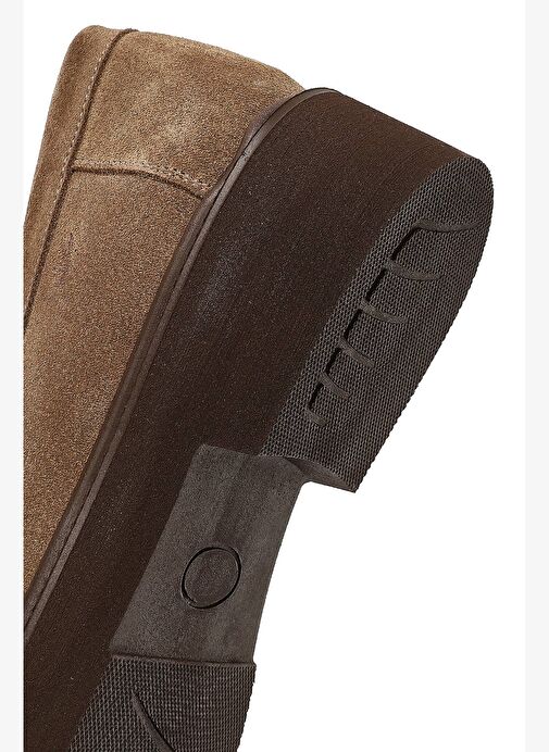 Kadın Vizon Süet Deri Loafer 25AFD130310 - Görsel 9