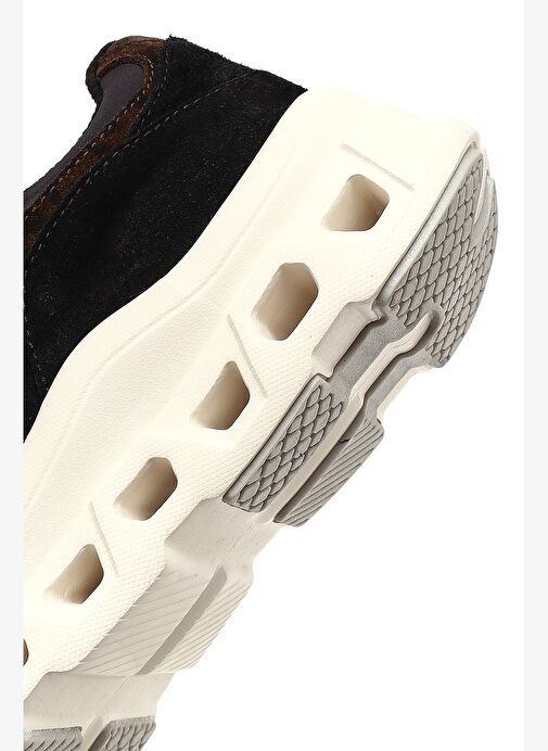 Kadın Siyah Bağcıklı Kalın Tabanlı Deri Sneaker 25AFD142014 - Görsel 9