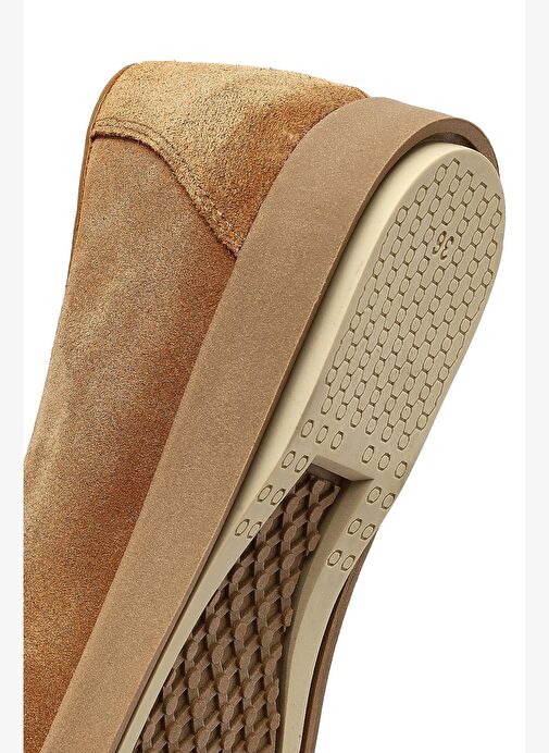 Kadın Taba Tokalı Süet Deri Comfort Loafer 25AFD154010 - Görsel 9