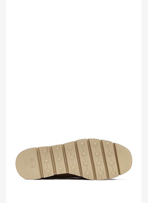 Kadın Vizon Kalın Tabanlı Süet Deri Comfort Loafer 25AFD154110 - Görsel 5