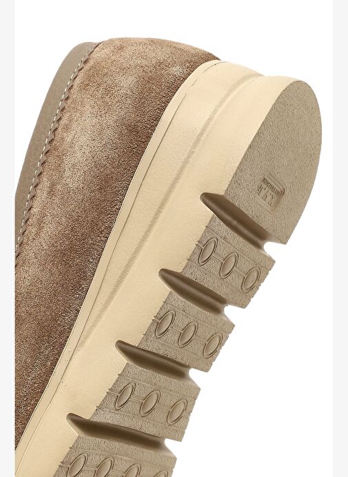 Kadın Vizon Kalın Tabanlı Süet Deri Comfort Loafer 25AFD154110 - Görsel 9