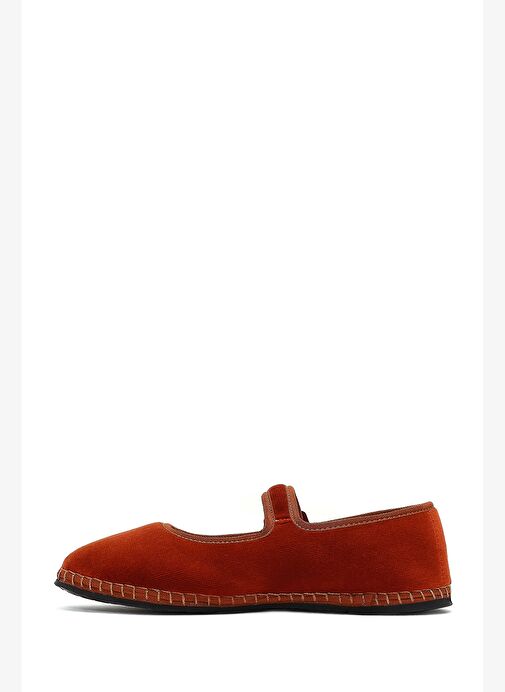 Kadın Turuncu Tokalı Kumaş Babet 25AFD20556F - Görsel 5