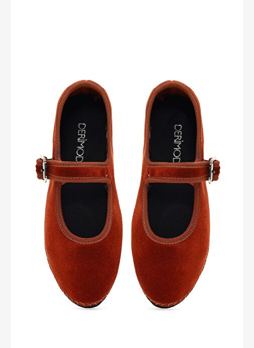 Kadın Turuncu Tokalı Kumaş Babet 25AFD20556F - Görsel 9