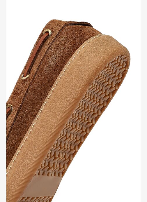 Kadın Taba Bağcıklı Süet Deri Casual Ayakkabı 25AFD230010 - Görsel 9