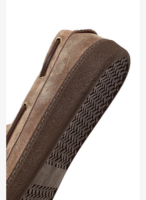 Kadın Vizon Bağcıklı Süet Deri Casual Ayakkabı 25AFD230010 - Görsel 9