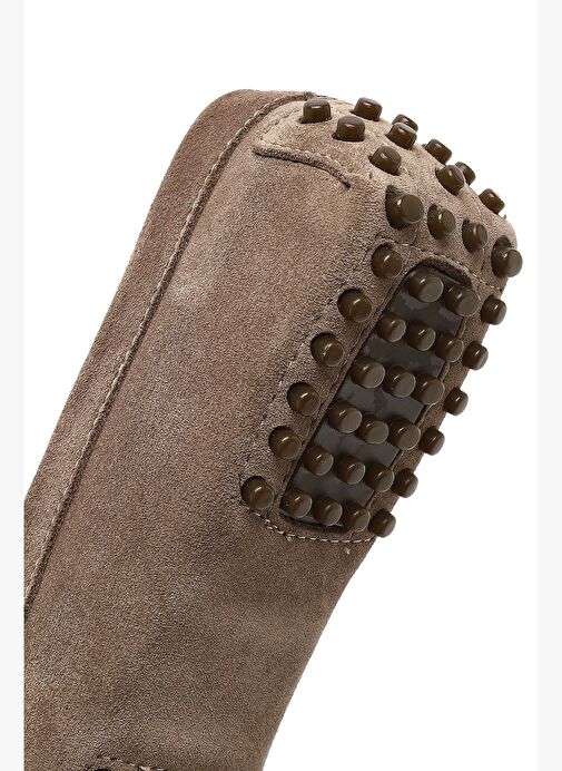 Kadın Vizon Püsküllü Süet Deri Loafer 25AFD290510 - Görsel 9