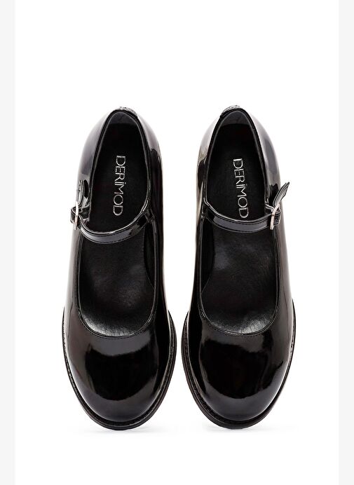 Kadın Siyah Rugan Mary Jane Ayakkabı 25AFD400016 - Görsel 8