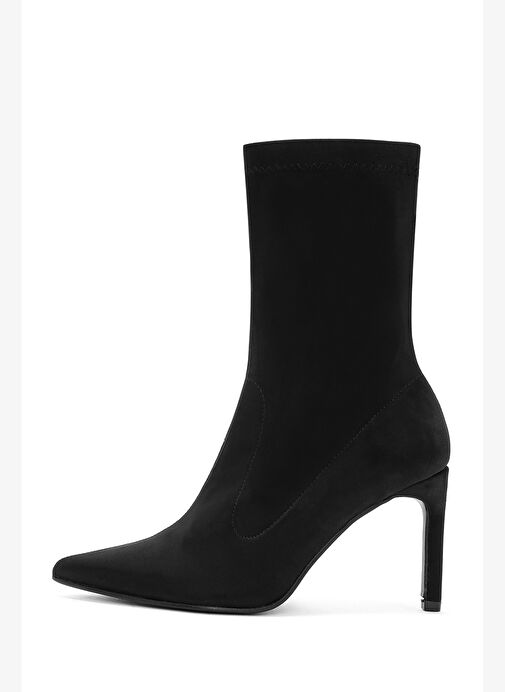 Kadın Siyah Streç İnce Topuklu Bot 25AFD40026F - Görsel 5