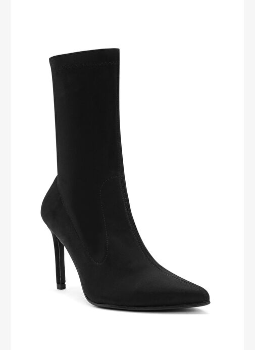 Kadın Siyah Streç İnce Topuklu Bot 25AFD40026F - Görsel 9