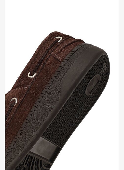 Kadın Kahverengi Bağcıklı Süet Deri Casual Ayakkabı 25AFD420610 - Görsel 9