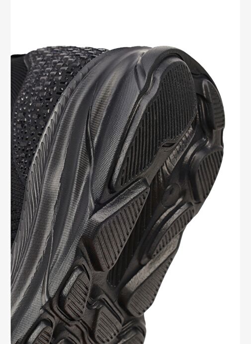 Derimod Zero Kadın Siyah Bağcıklı Kalın Tabanlı Kumaş Sneaker 25AFD43126F - Görsel 9