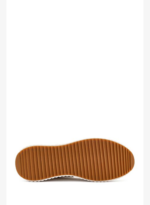 Kadın Beyaz Kalın Tabanlı Bağcıklı Sneaker 25AFD431318 - Görsel 5