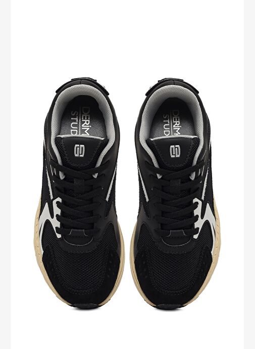 Derimod Studio Kadın Siyah Bağcıklı Kalın Tabanlı Sneaker 25AFD435014 - Görsel 8