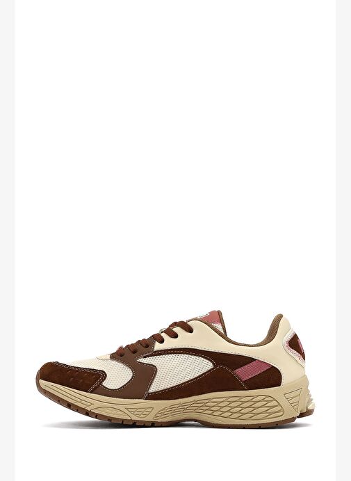 Derimod Studio Kadın Bej Bağcıklı Kalın Tabanlı Sneaker 25AFD435014 - Görsel 3