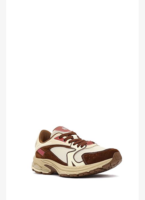 Derimod Studio Kadın Bej Bağcıklı Kalın Tabanlı Sneaker 25AFD435014 - Görsel 7