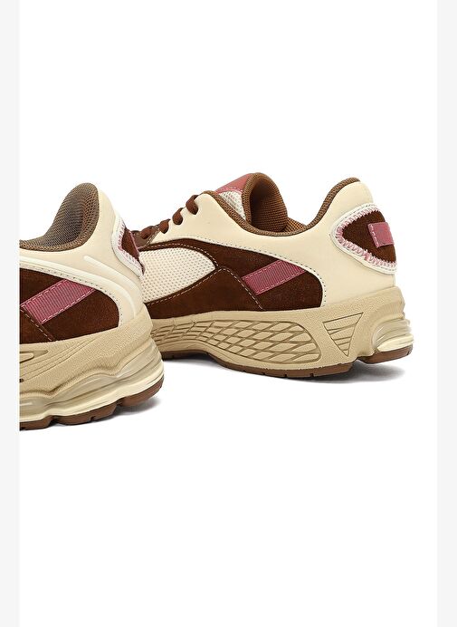 Derimod Studio Kadın Bej Bağcıklı Kalın Tabanlı Sneaker 25AFD435014 - Görsel 9