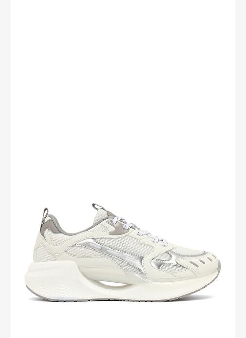 Derimod Studio Kadın Gümüş Bağcıklı Kalın Tabanlı Sneaker 25AFD435114 - Görsel 2