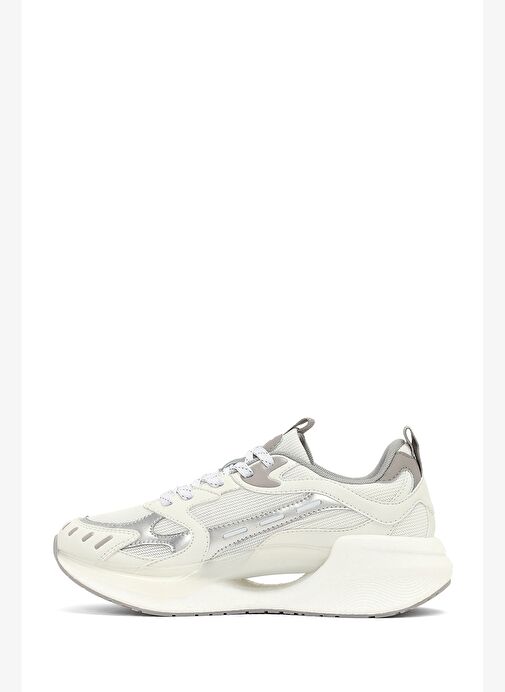 Derimod Studio Kadın Gümüş Bağcıklı Kalın Tabanlı Sneaker 25AFD435114 - Görsel 3