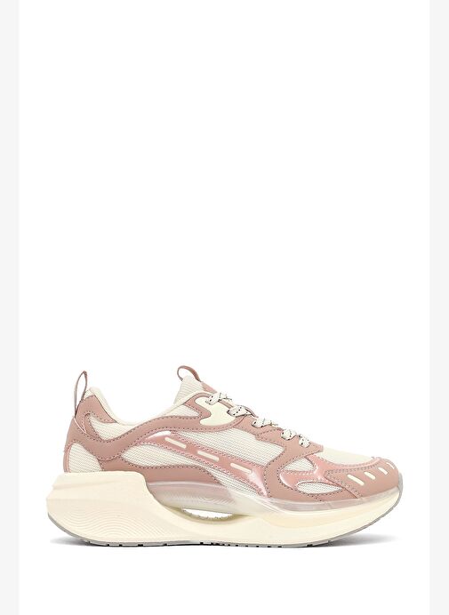 Derimod Studio Kadın Bej Bağcıklı Kalın Tabanlı Sneaker 25AFD435114 - Görsel 2