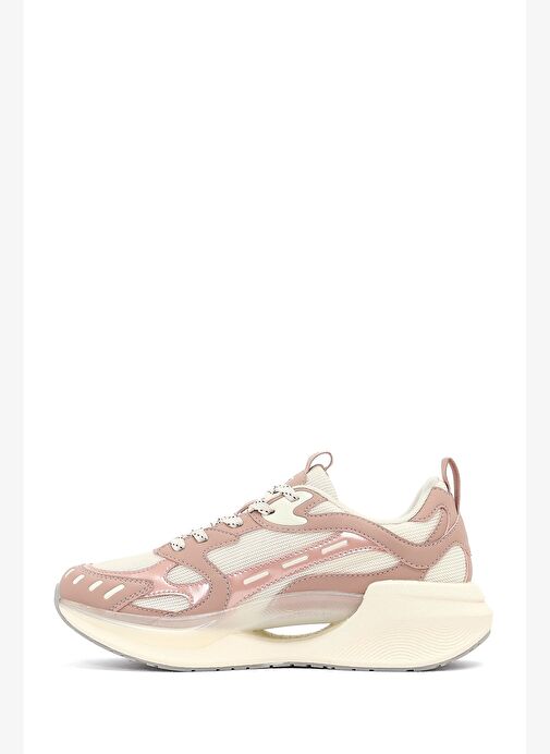 Derimod Studio Kadın Bej Bağcıklı Kalın Tabanlı Sneaker 25AFD435114 - Görsel 3