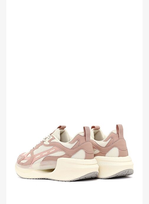 Derimod Studio Kadın Bej Bağcıklı Kalın Tabanlı Sneaker 25AFD435114 - Görsel 6